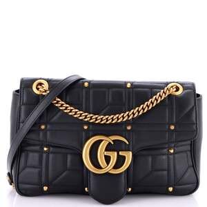 Gucci Gg Marmont Flap Bag Studded #204178G21B